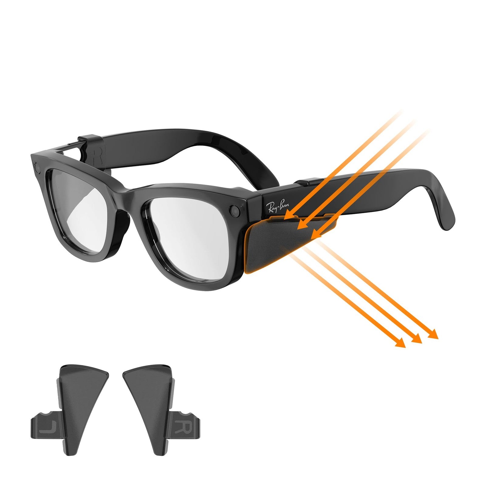 Safety Glasses Side Shields for Ray-Ban Meta Smart Glasses, Durable Fit