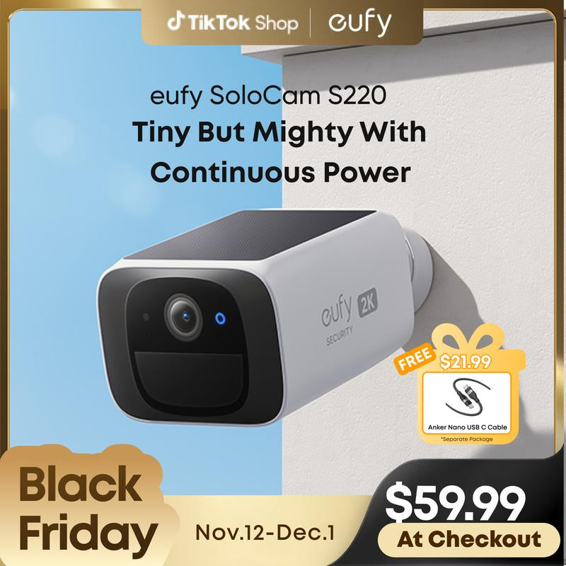 Wireless 2K Outdoor Solar Security Camera