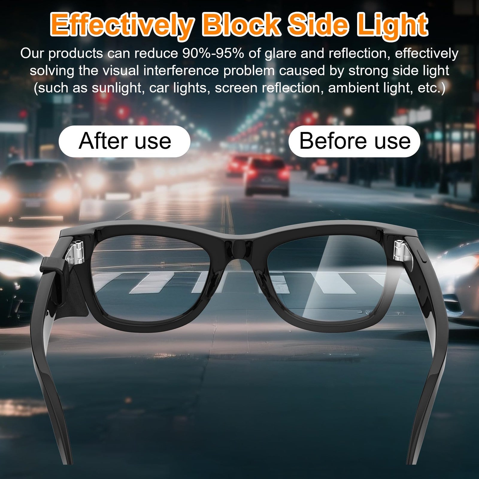 Safety Glasses Side Shields for Ray-Ban Meta Smart Glasses, Durable Fit