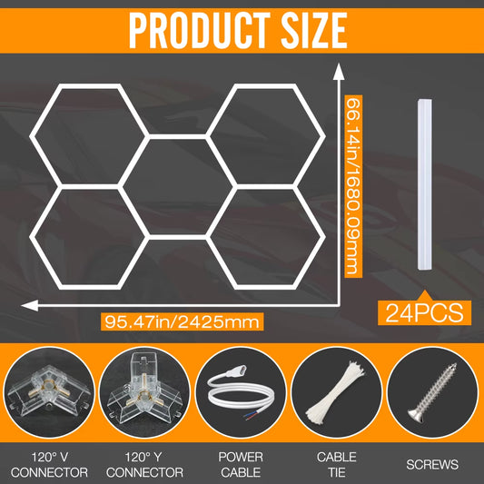 3-Color Dimmable Hexagon Light System
