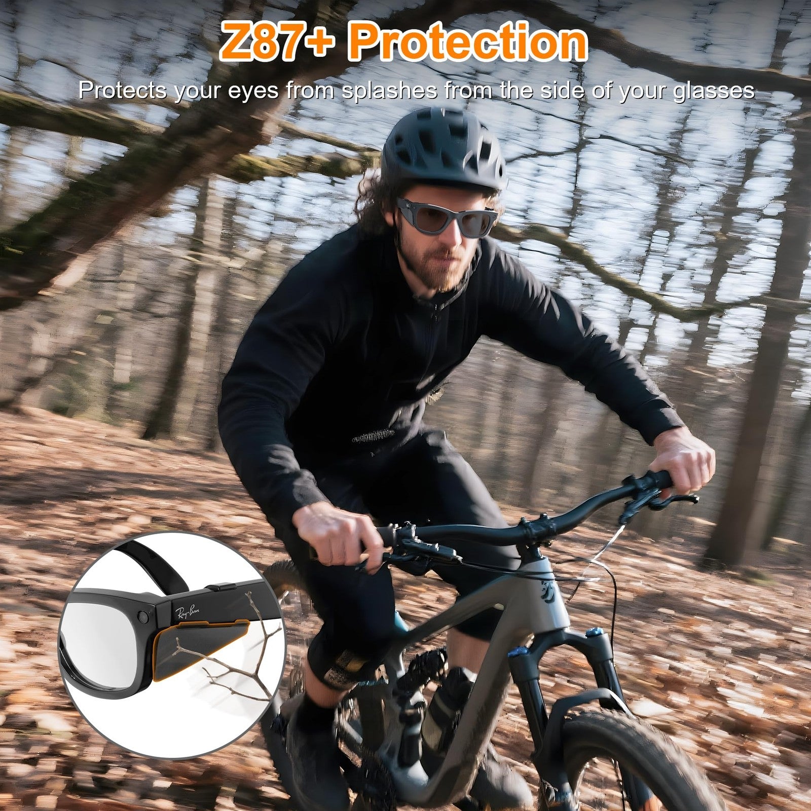 Safety Glasses Side Shields for Ray-Ban Meta Smart Glasses, Durable Fit